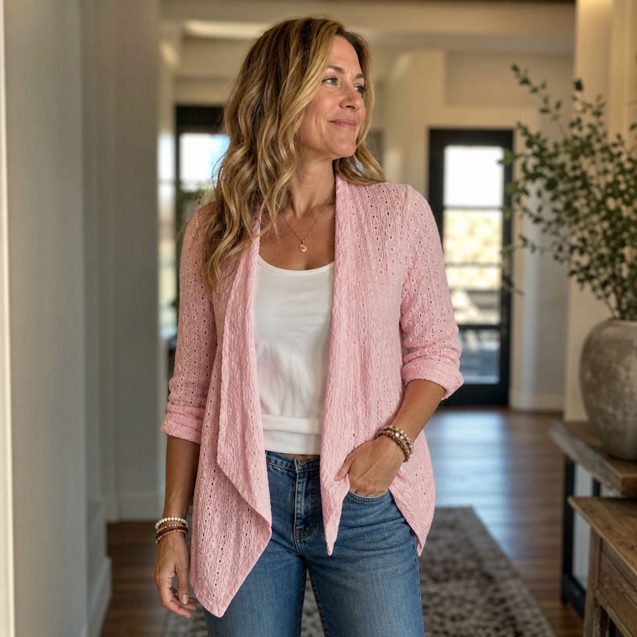 Egle Schiavi™ Cozy Open Front Cardigan for Everyday Style