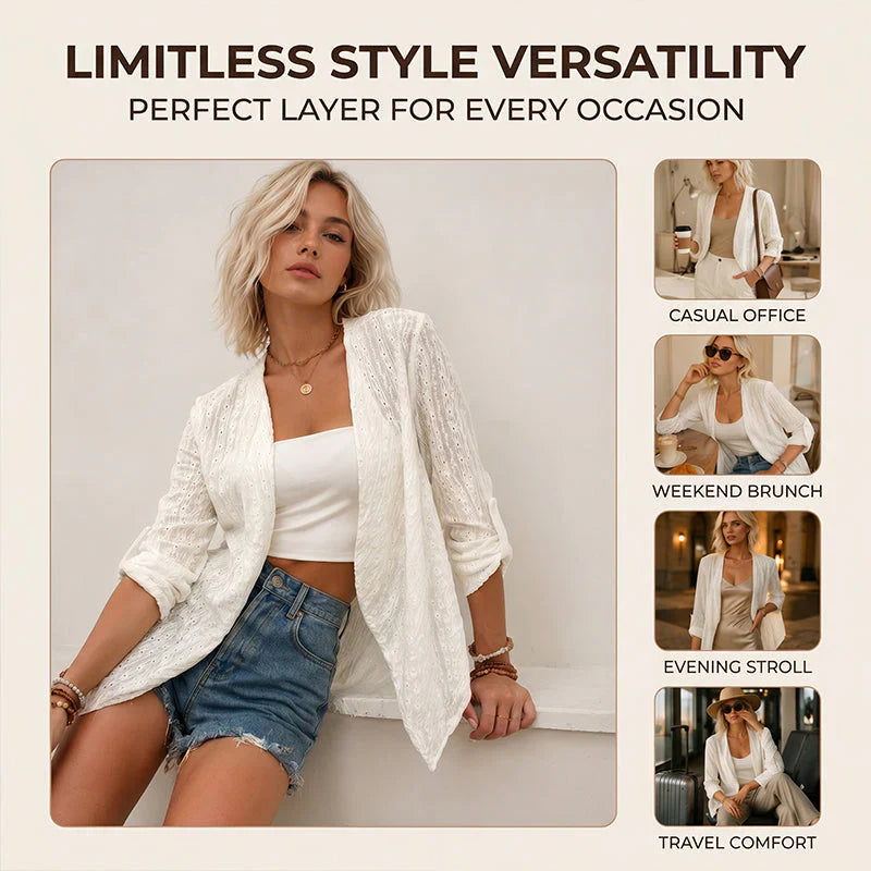 Egle Schiavi™ Cozy Open Front Cardigan for Everyday Style