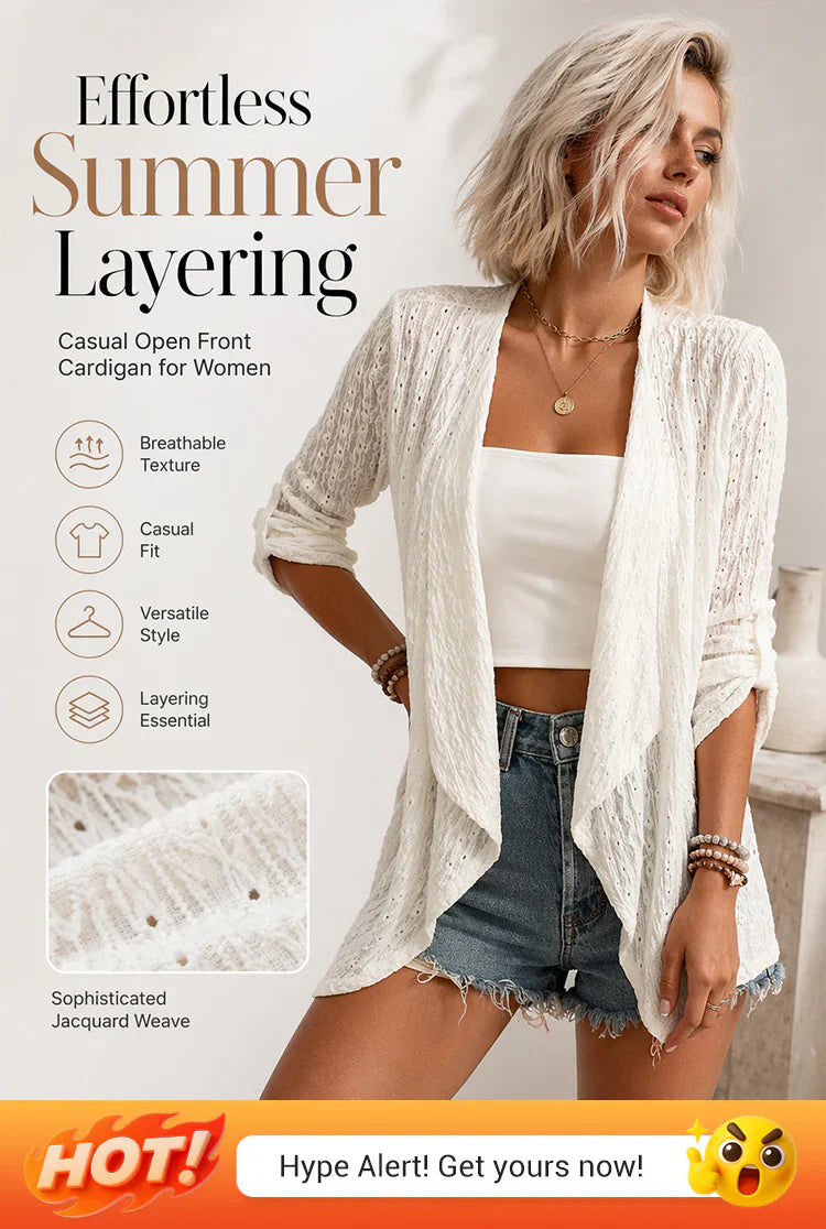 Egle Schiavi™ Cozy Open Front Cardigan for Everyday Style