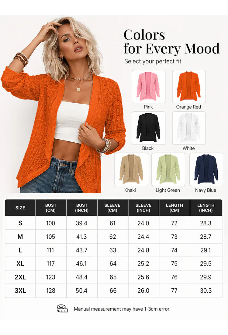 Egle Schiavi™ Cozy Open Front Cardigan for Everyday Style