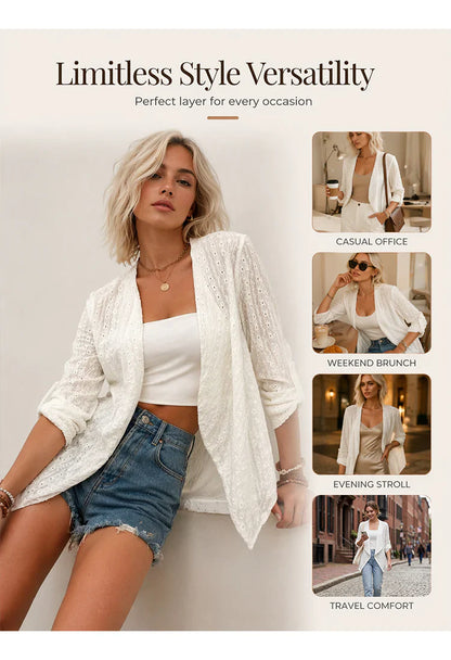 Egle Schiavi™ Cozy Open Front Cardigan for Everyday Style