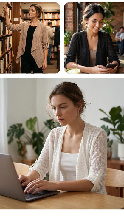 Egle Schiavi™ Cozy Open Front Cardigan for Everyday Style