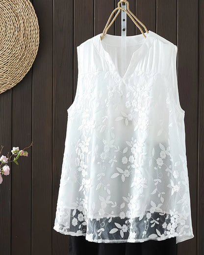 Egle Vicenza™ Breathable Floral Sleeveless Top for Warm Days