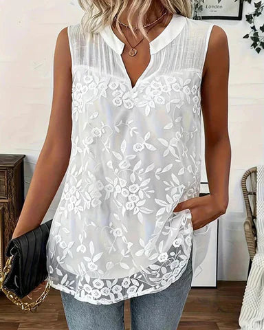 Egle Vicenza™ Breathable Floral Sleeveless Top for Warm Days