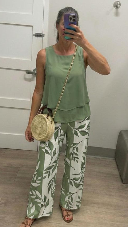 Elena Bertozzi Effortless Printed Matching Set - styled content photo of matching printed set