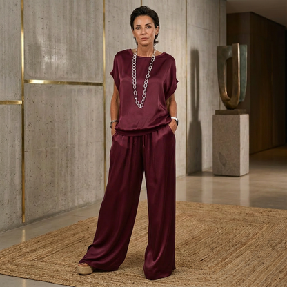 Eleonora Rinaldi™ Elegant Satin Coord Set