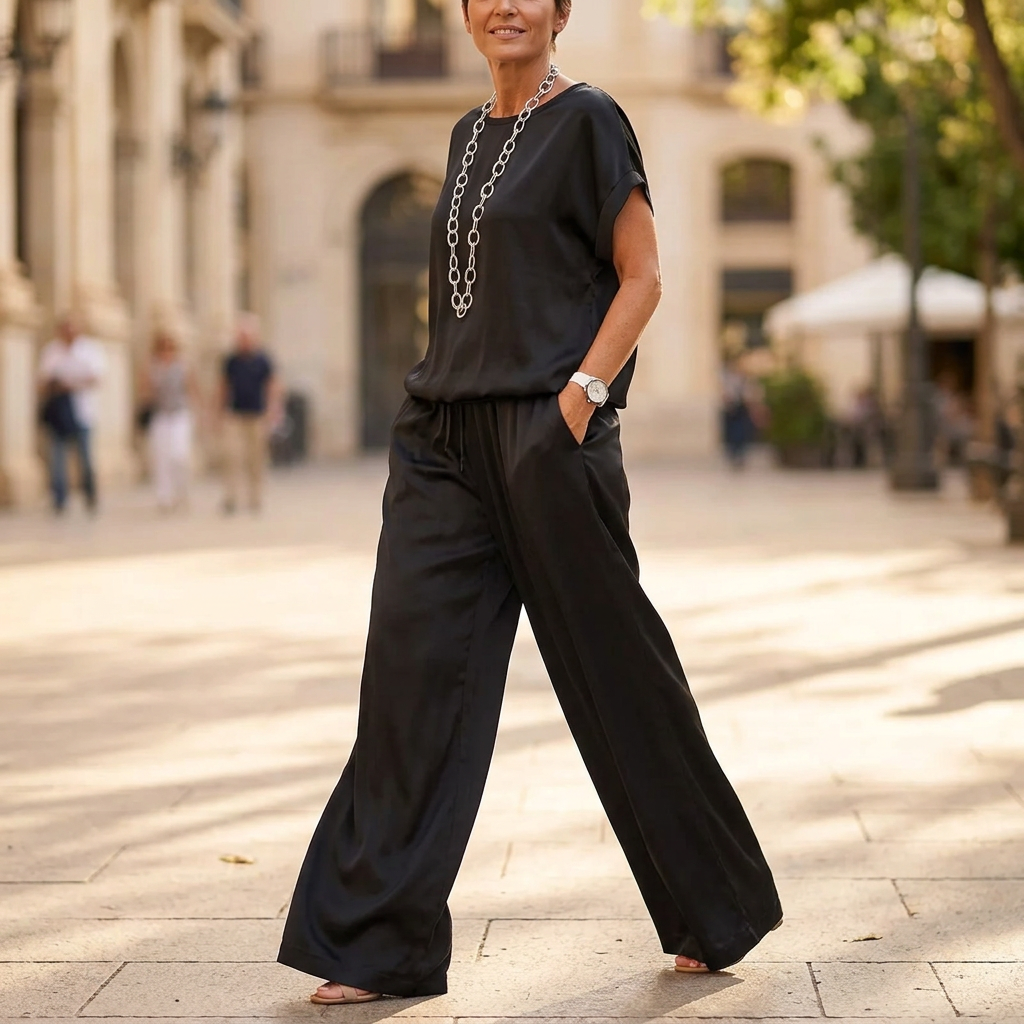 Eleonora Rinaldi™ Elegant Satin Coord Set