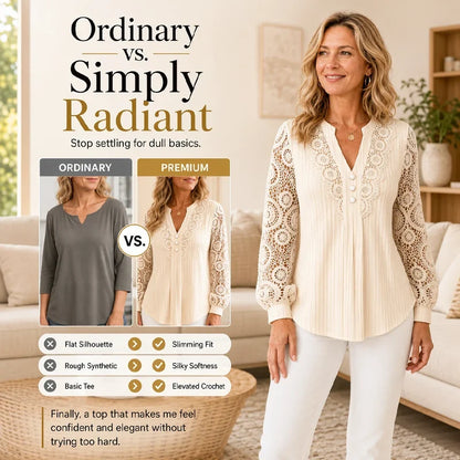 Elettra Bottini™ Effortless Long-Sleeve V-Neck Top
