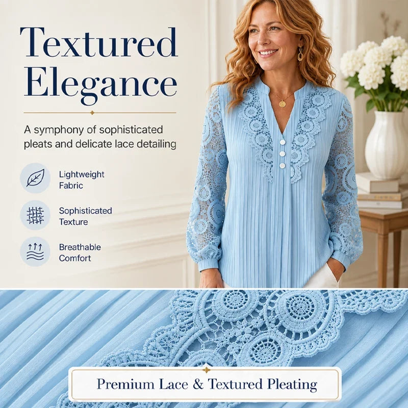 Elettra Bottini™ Effortless Long-Sleeve V-Neck Top