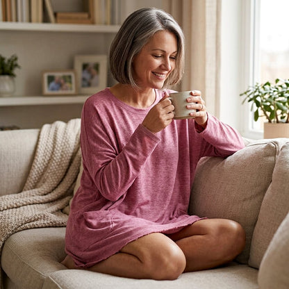 Elettra Brambati™ Breathable Long Sleeve Pocket Top for Effortless Comfort