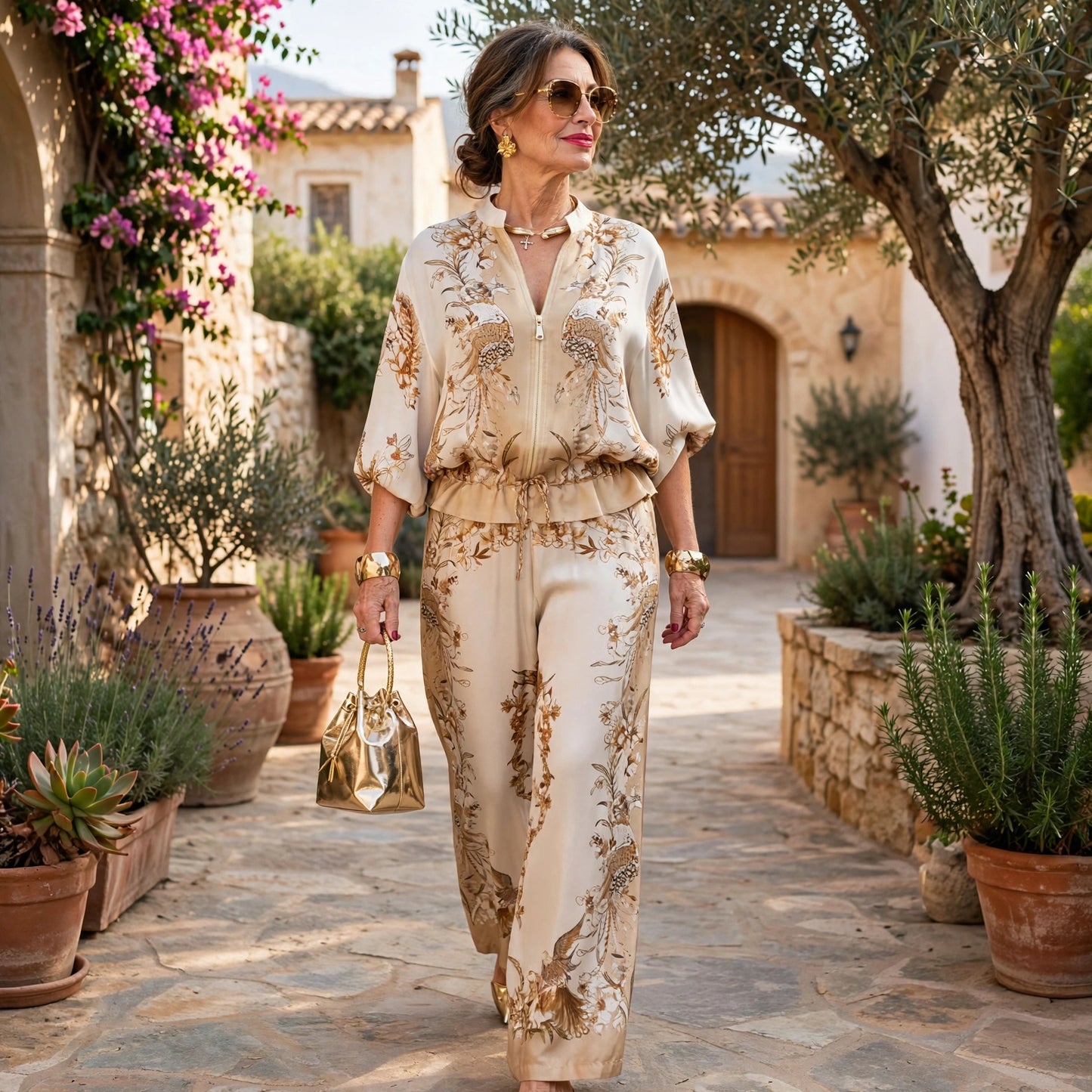 Elettra Ragusa™ Coordinated Floral Set for Warm-Weather Outings