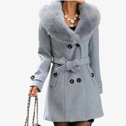 Eloisa Cuffaro™ Elegant Belted Coat for Day and Night