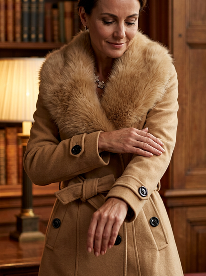 Eloisa Cuffaro™ Elegant Belted Coat for Day and Night