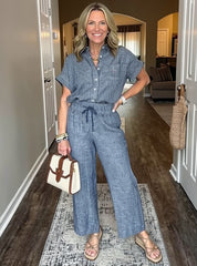 Emilia Toscani™ Breathable Linen Stripe Shirt Set