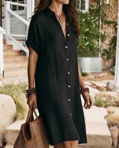 Enrica Bertacchi™ Breathable Linen Shirt Dress