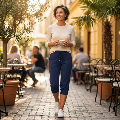 Ernesta Boccaccio™ Soft Capri Sweatpants with Side Pockets