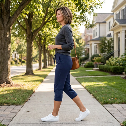 Ernesta Boccaccio™ Soft Capri Sweatpants with Side Pockets