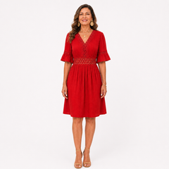 Ester Bolzano™ Elegant V-Neck Summer Dress