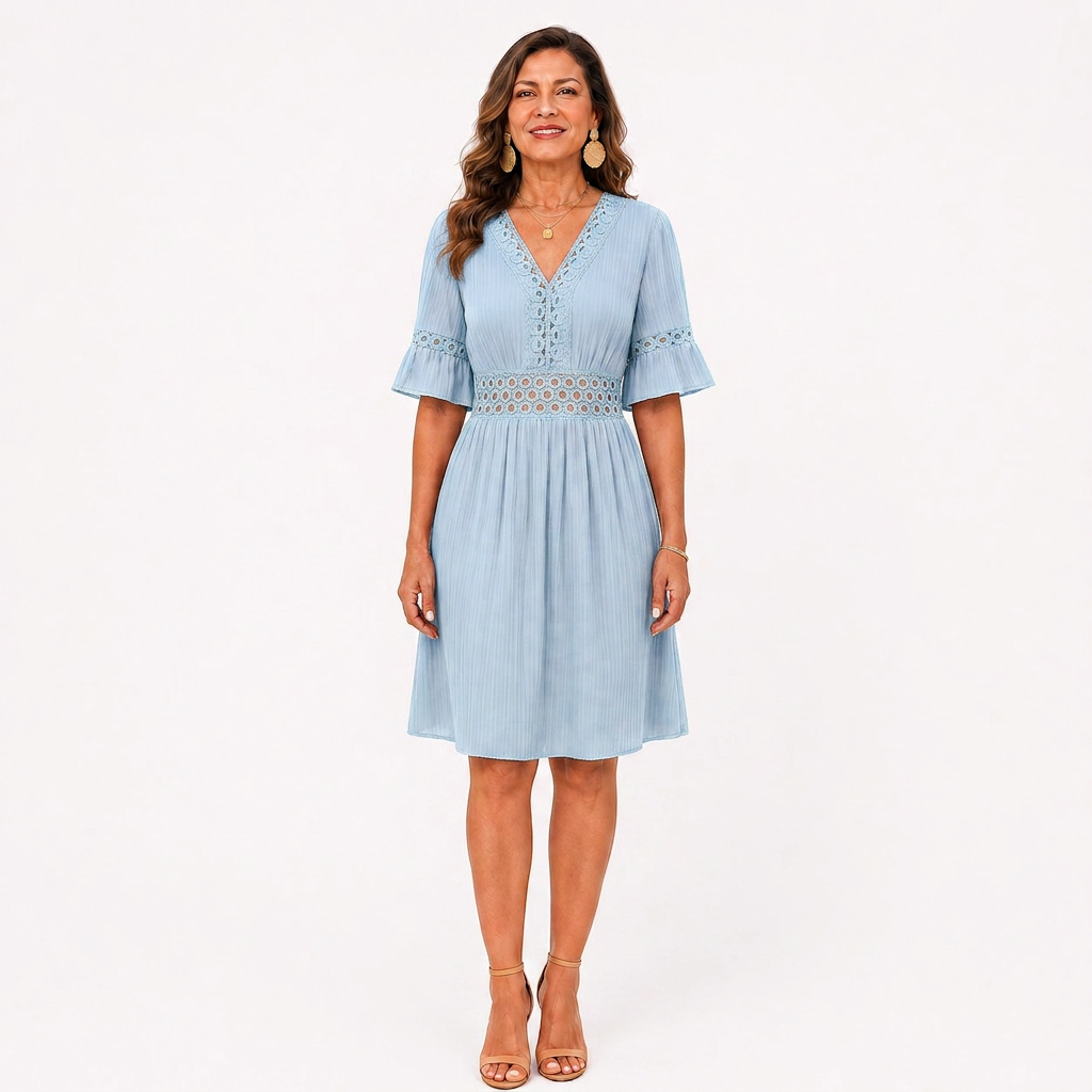 Ester Bolzano™ Elegant V-Neck Summer Dress
