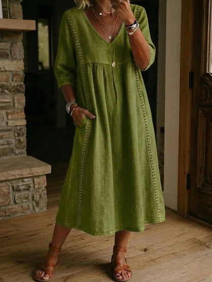 Eva Vinci™ Floral Embroidered Summer Dress