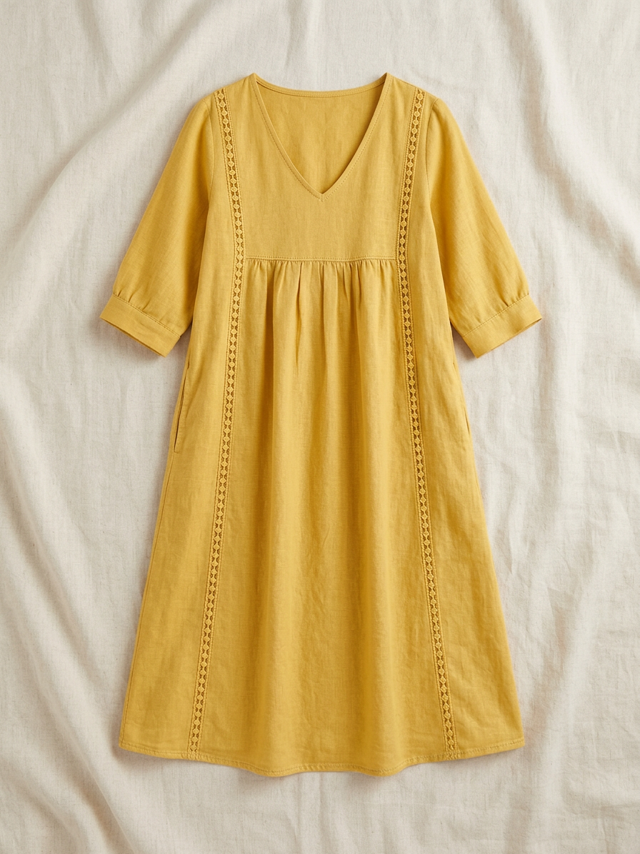 Eva Vinci™ Floral Embroidered Summer Dress