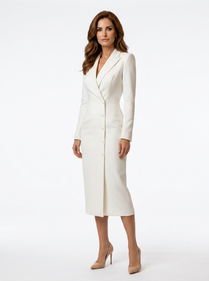 Fabiana Scarpa™ Elegant Midi Blazer Dress for Work and Evenings