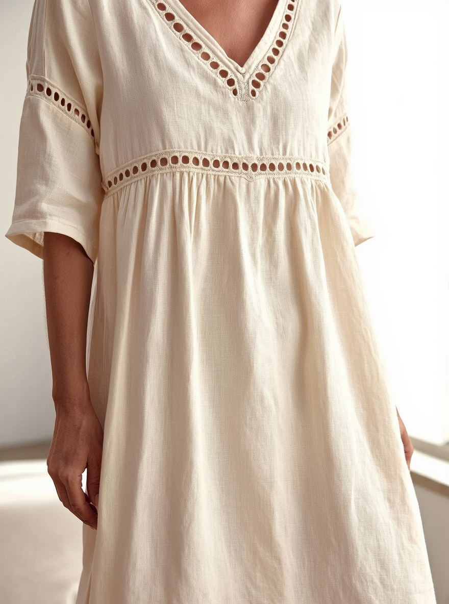 Fabiola Zanetti™ Effortless V-Neck Dress for Daytime Polish