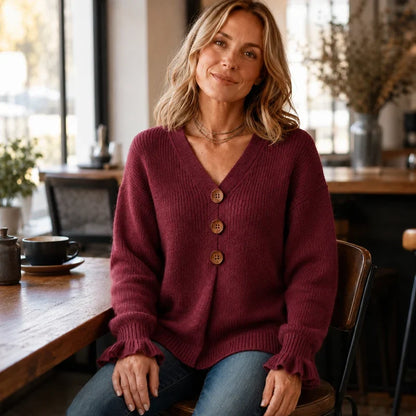 Fabrizia Capelli™ Soft V-Neck Sweater for Polished Comfort