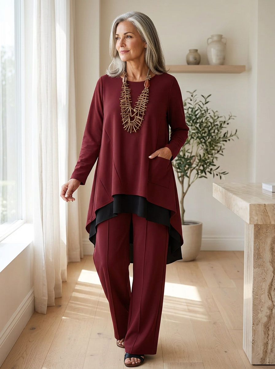 Fausta Aloisi™ Coordinated Two-Piece Set for Effortless Style