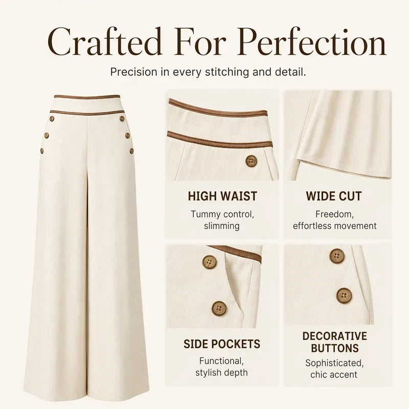 Fausta Amato™ Flattering High Waist Trousers for Effortless Workwear