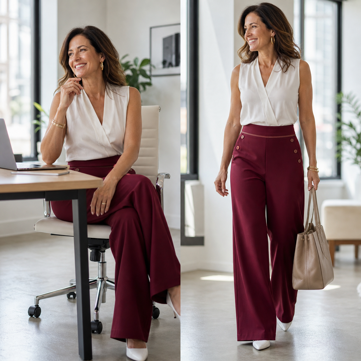 Fausta Amato™ Flattering High Waist Trousers for Effortless Workwear