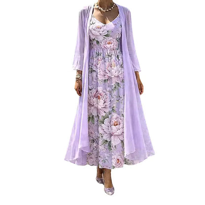 Fausta Rovatti™ Floral Maxi Dress Set for Effortless Elegance