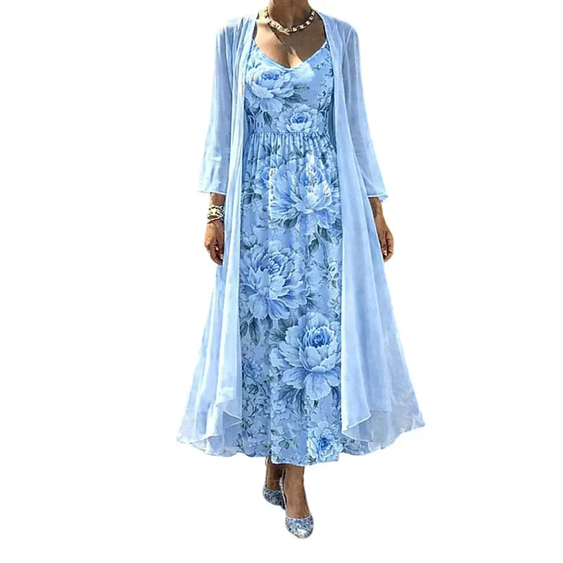Fausta Fausta Rovatti Floral Maxi Dress - two-piece floral maxi dress set main front view