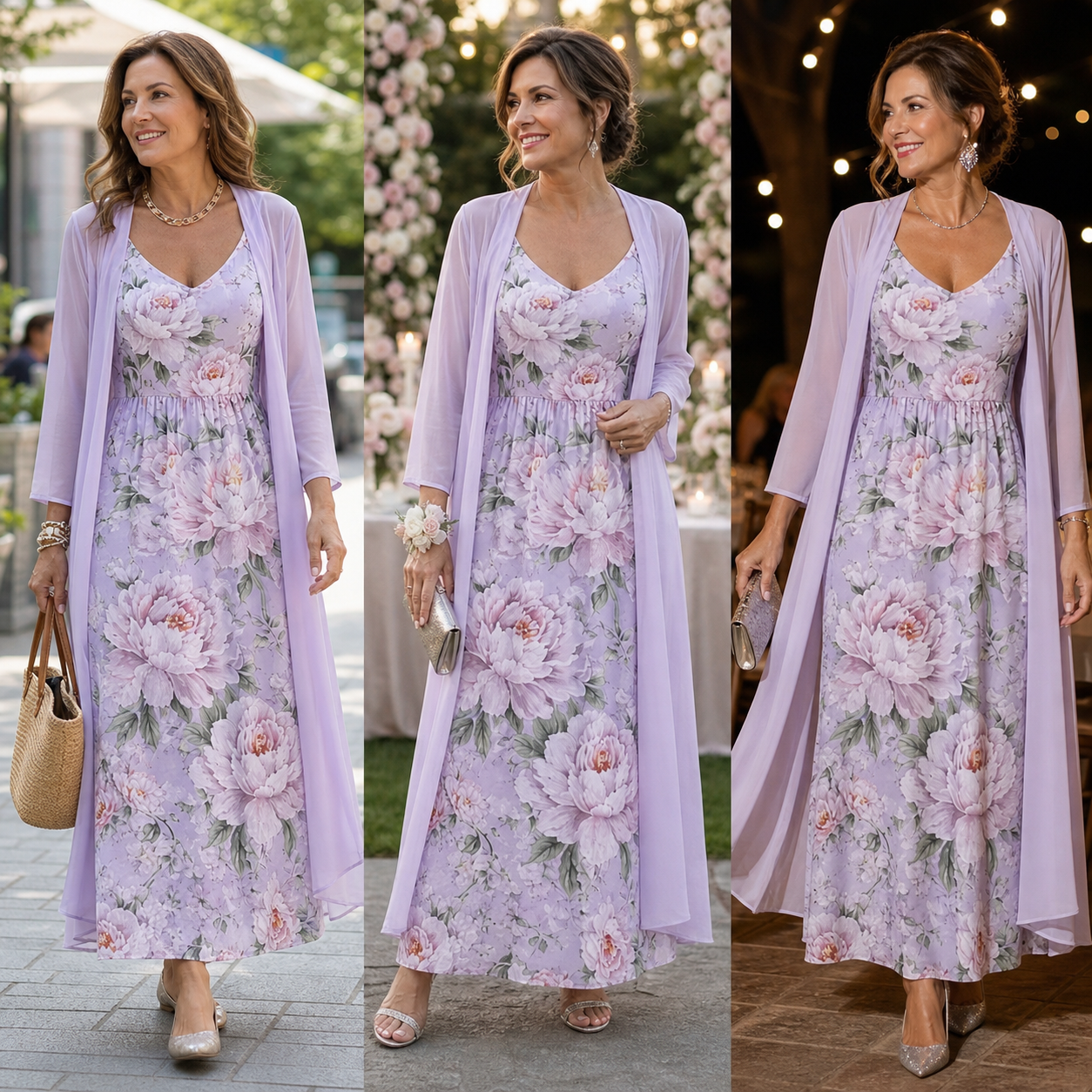 Fausta Rovatti™ Floral Maxi Dress Set for Effortless Elegance