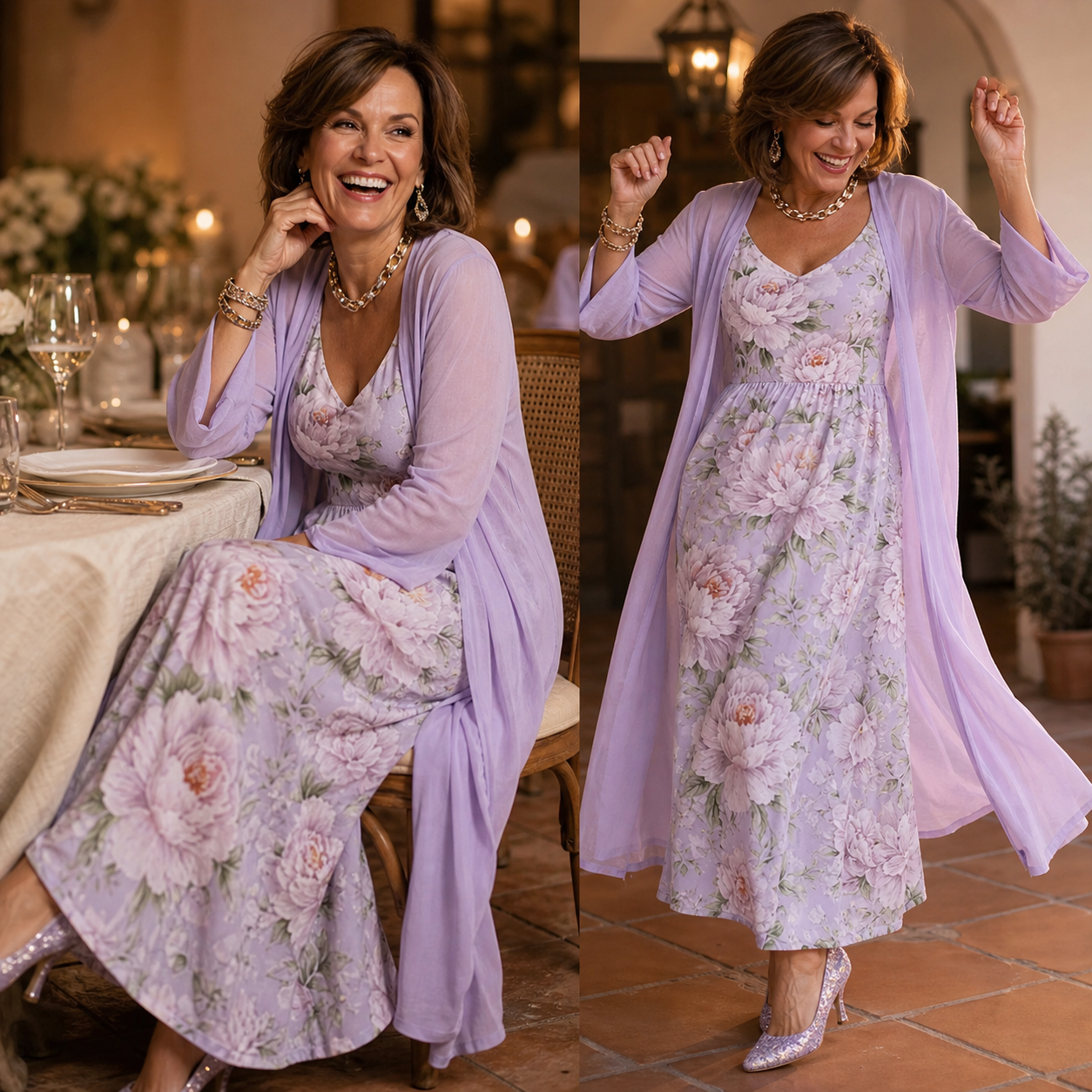Fausta Rovatti™ Floral Maxi Dress Set for Effortless Elegance