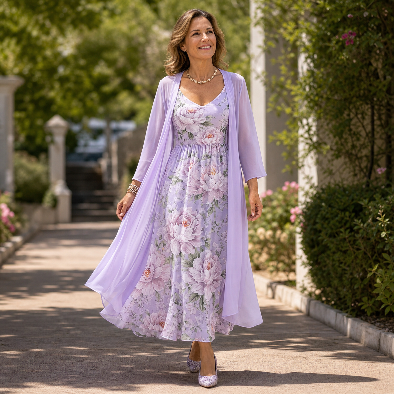 Fausta Rovatti™ Floral Maxi Dress Set for Effortless Elegance