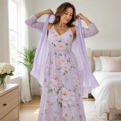 Fausta Rovatti™ Floral Maxi Dress Set for Effortless Elegance