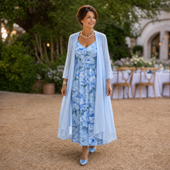 Fausta Rovatti™ Floral Maxi Dress Set for Effortless Elegance