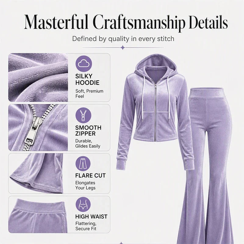 Federica Baronetti™ Cozy Hoodie & Flared Pants Set