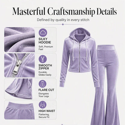 Federica Baronetti™ Cozy Hoodie & Flared Pants Set