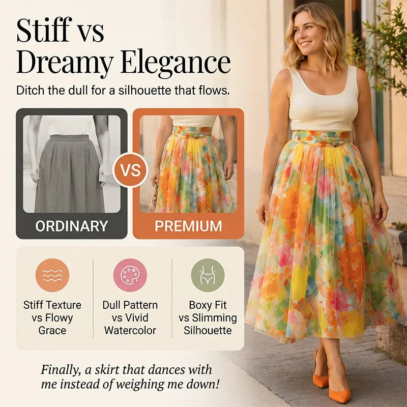 Federica Belmonte™ Elegant Floral Skirt for Occasions