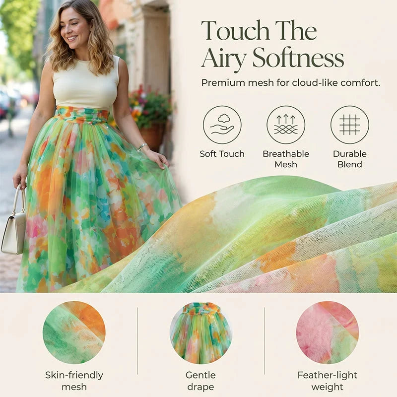 Federica Belmonte™ Elegant Floral Skirt for Occasions