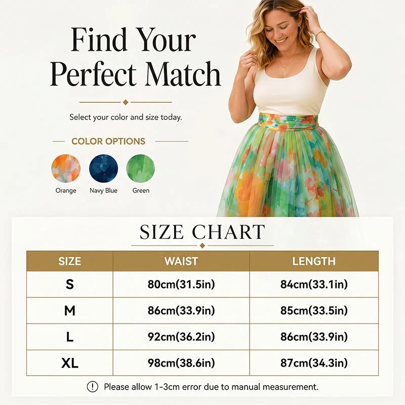 Federica Belmonte™ Elegant Floral Skirt for Occasions