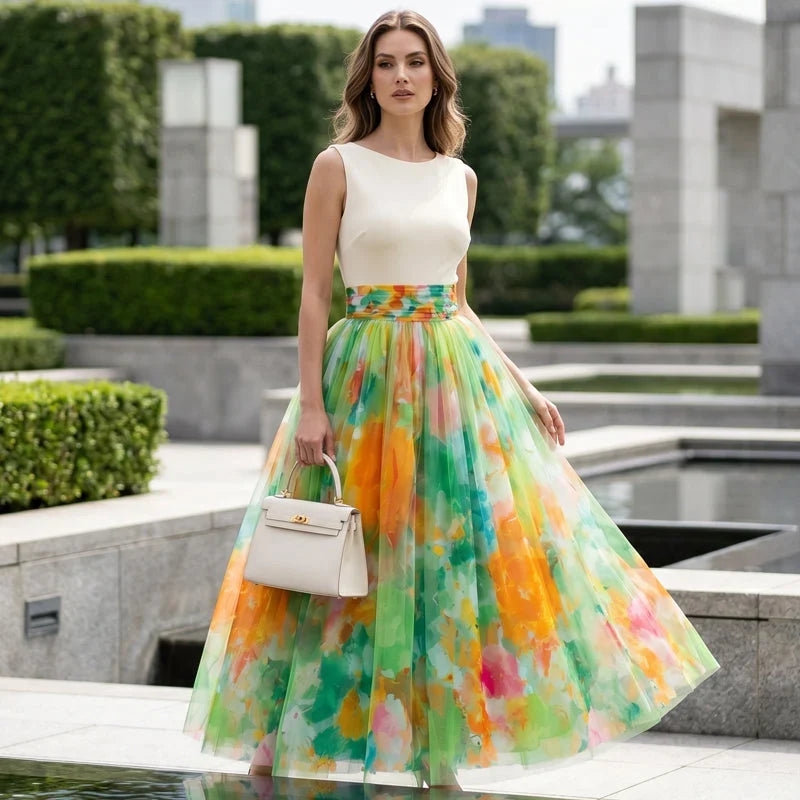 Federica Belmonte™ Elegant Floral Skirt for Occasions
