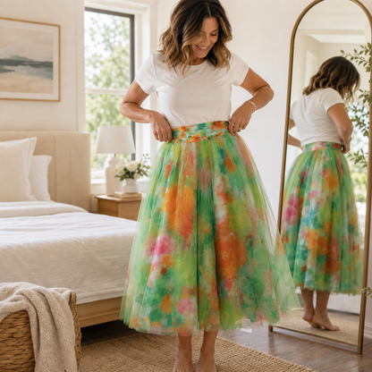 Federica Belmonte™ Elegant Floral Skirt for Occasions