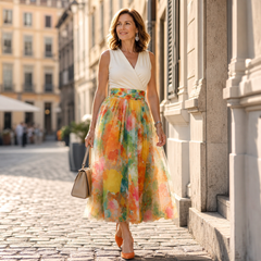 Federica Belmonte™ Elegant Floral Skirt for Occasions
