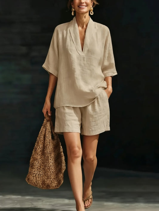 Federica Galli™ Breezy Cotton Top and Shorts Set