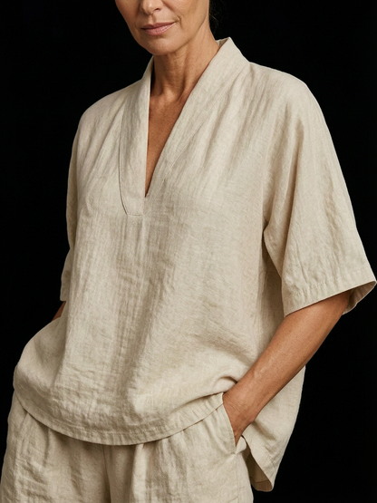 Federica Galli™ Breezy Cotton Top and Shorts Set