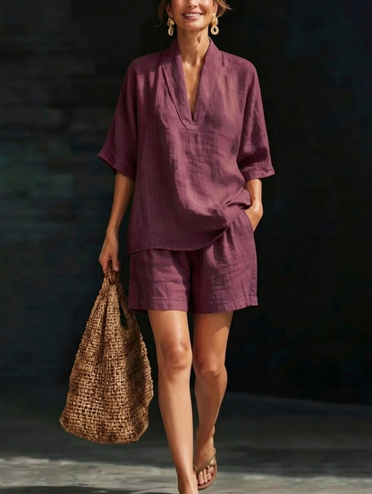 Federica Galli™ Breezy Cotton Top and Shorts Set
