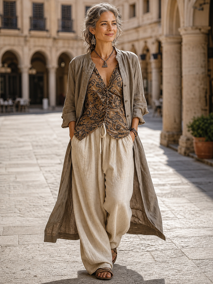 Federica Polacco™ Breathable 3-Piece Set for Effortless Style
